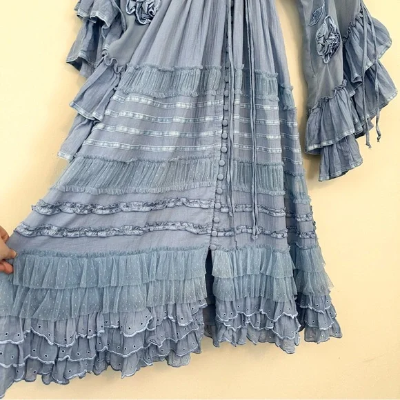 Fillyboo Lotus Duster Maxi Dress in Rain Song Blue - Picture 11 of 16